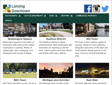 Tablet Screenshot of lansingdowntown.com